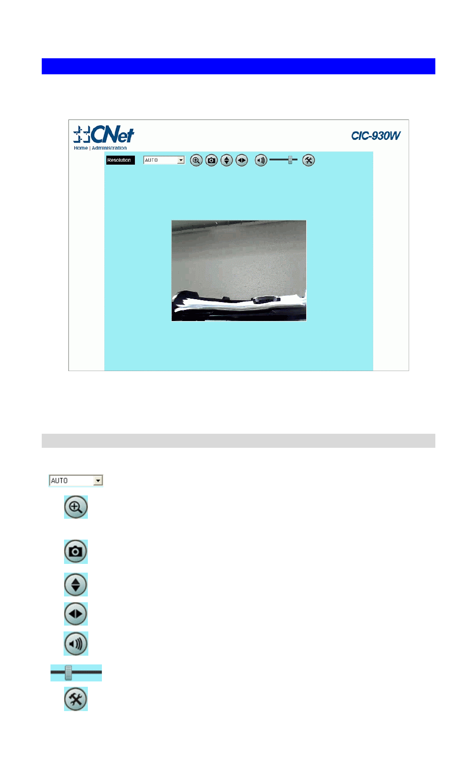 Viewing live video, General options | CNET CIC-930W User Manual | Page 20 / 94
