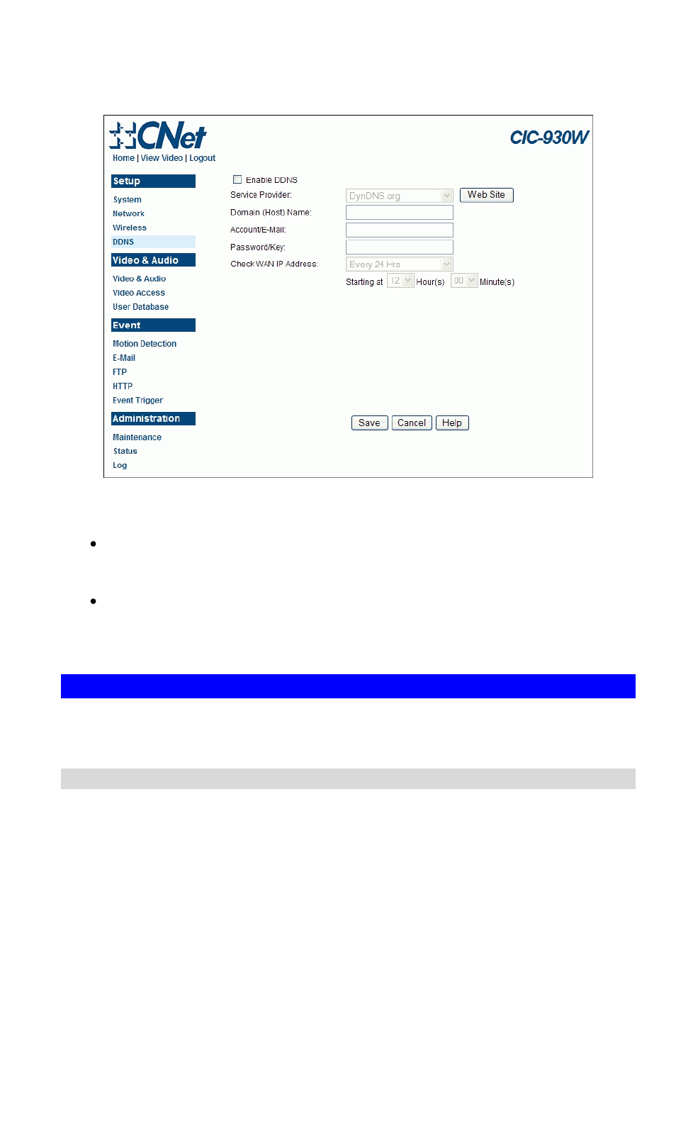 Viewing live video via the internet, Viewing live video using your web browser | CNET CIC-930W User Manual | Page 27 / 94