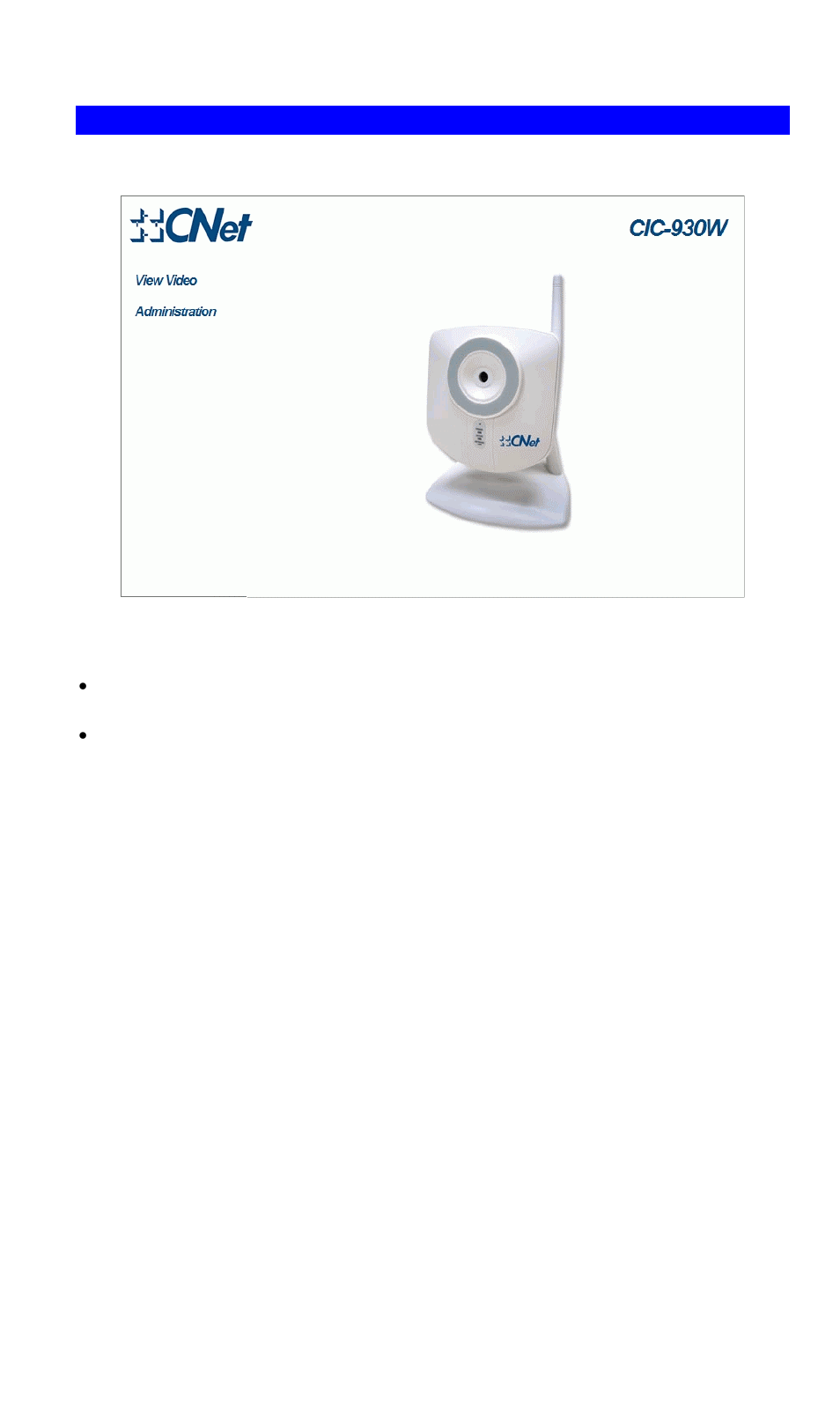 Welcome screen | CNET CIC-930W User Manual | Page 32 / 94