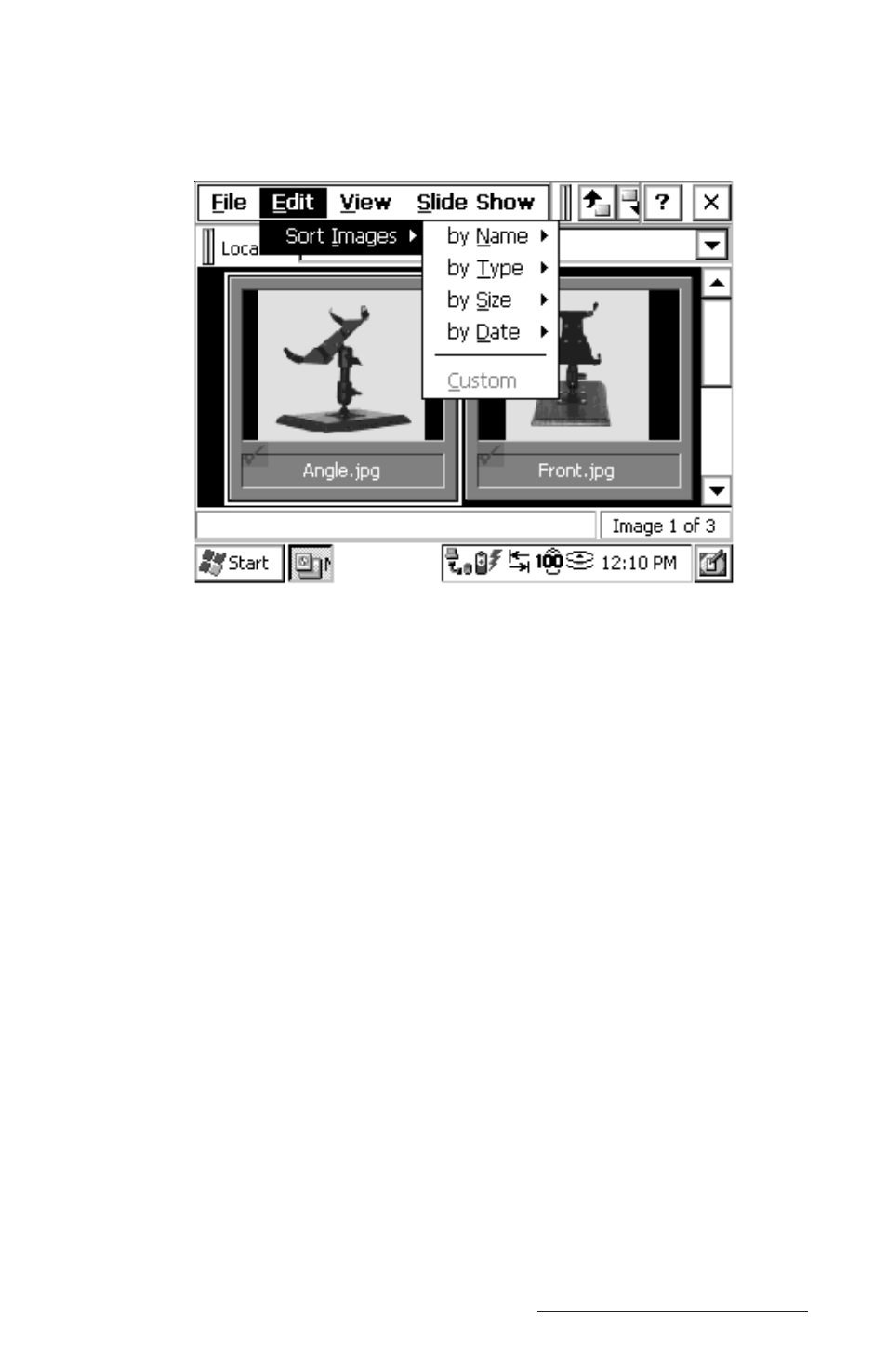Sort images, View | Juniper Systems Allegro CE Manual User Manual | Page 111 / 292