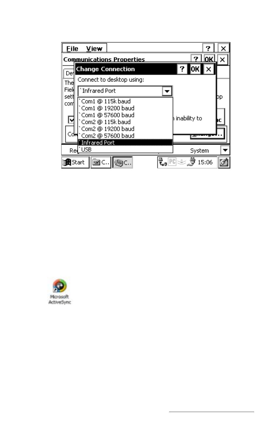 Using usb/power dock connection, Activesync usb connection -75 | Juniper Systems Allegro CE Manual User Manual | Page 135 / 292