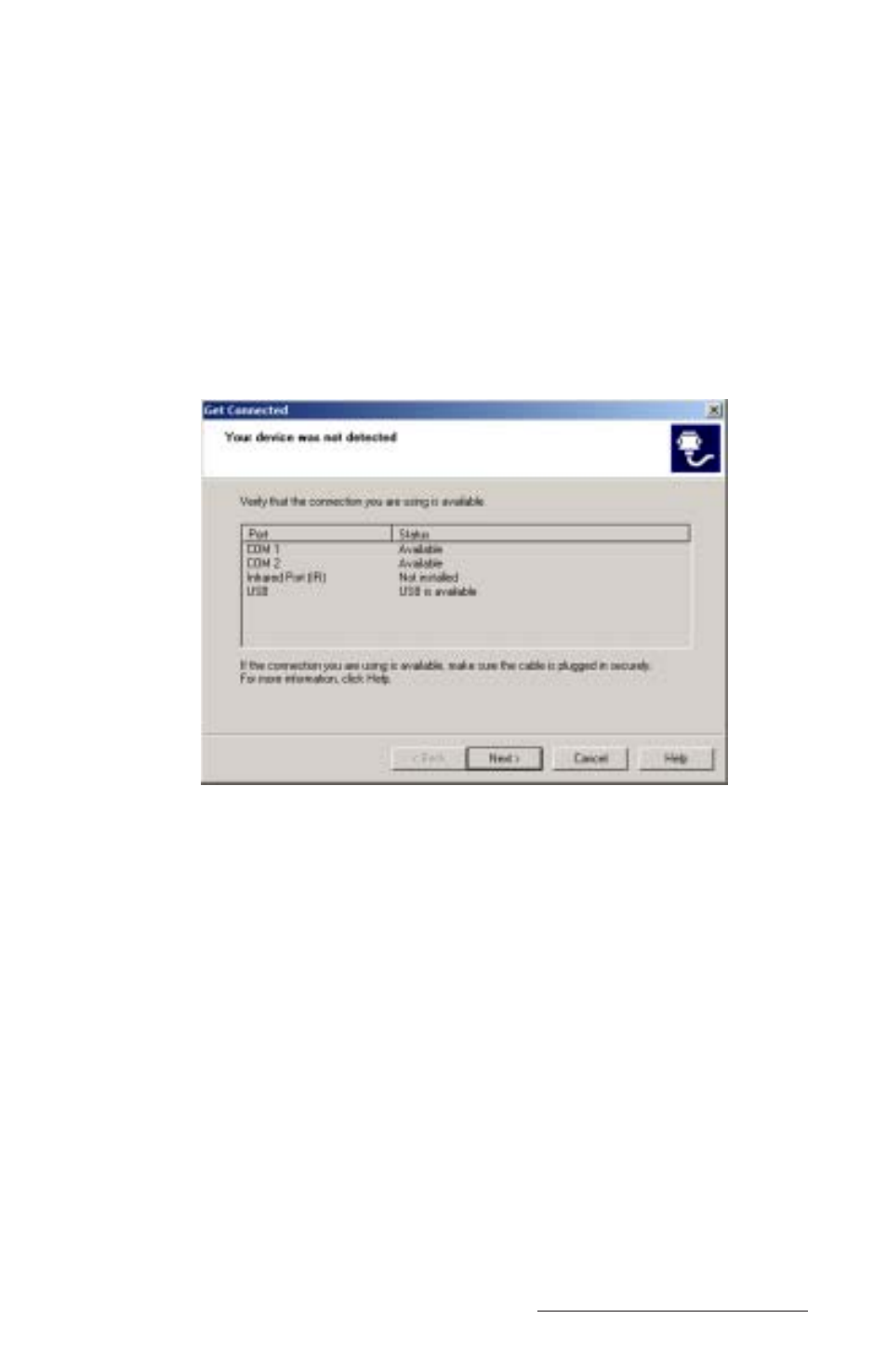 An unsuccessful connection, Establishing additional activesync connections, Unsuccessful connection -77 | Juniper Systems Allegro CE Manual User Manual | Page 137 / 292