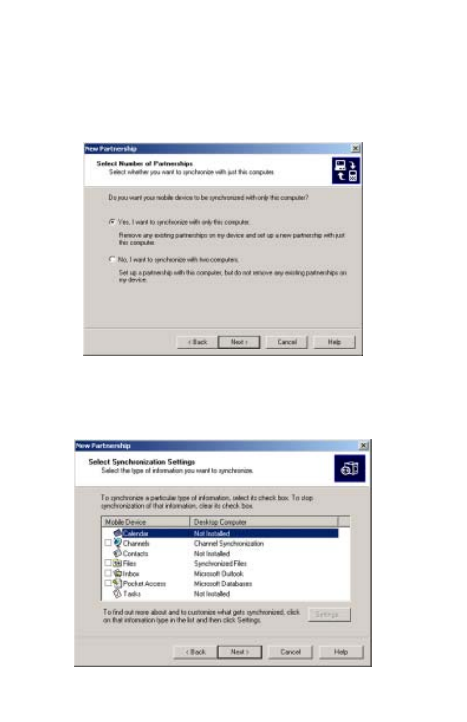 Setting up a partnership | Juniper Systems Allegro CE Manual User Manual | Page 140 / 292