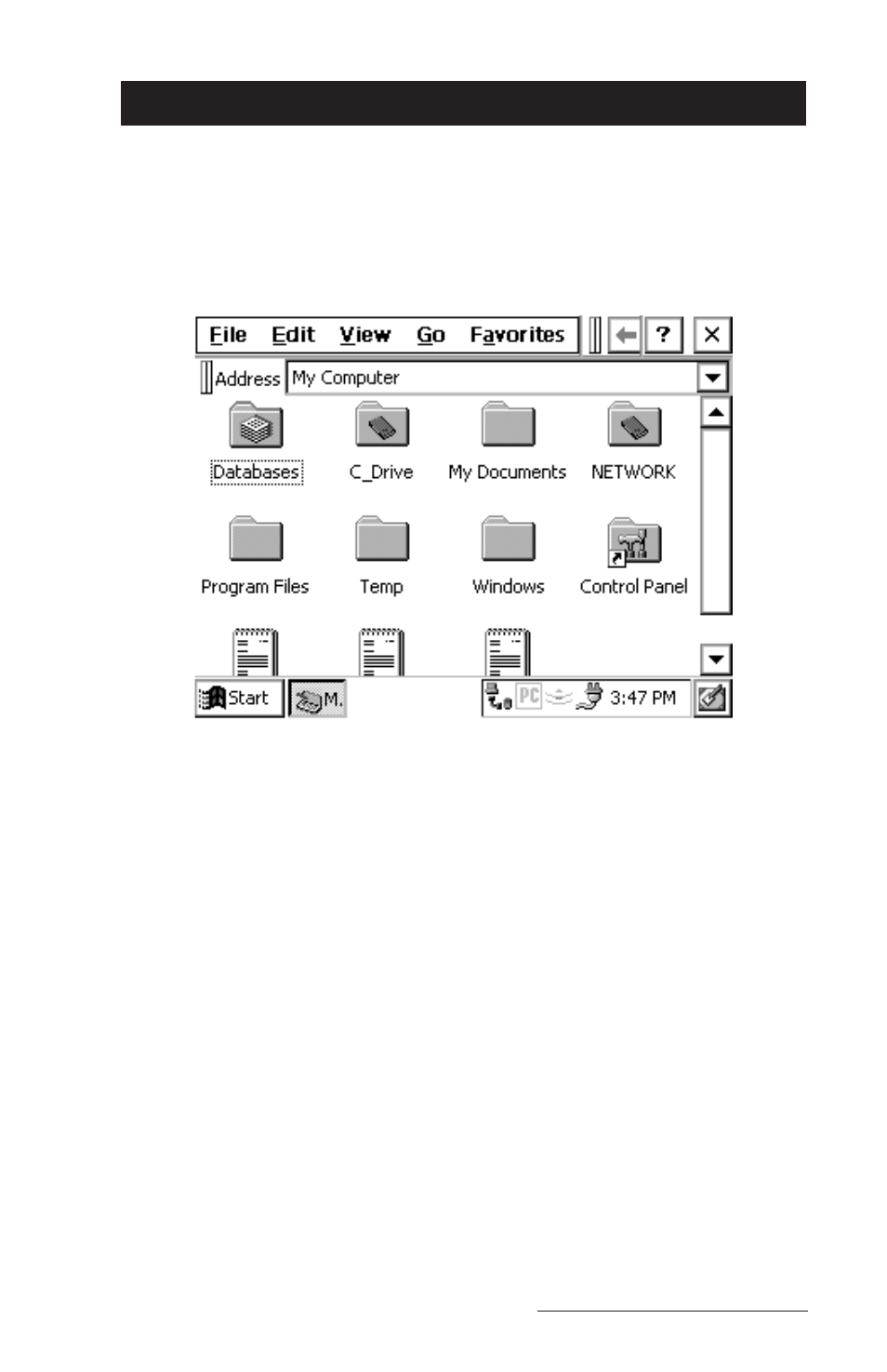 Windows explorer, Moving and copying files, Using the edit menu options | Windows explorer -103 | Juniper Systems Allegro CE Manual User Manual | Page 163 / 292