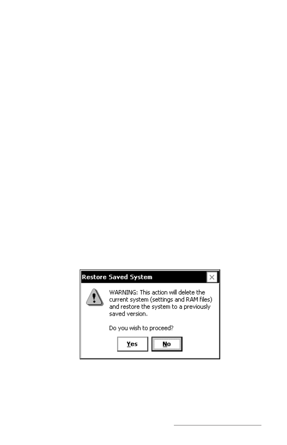 Reset system, Restore system | Juniper Systems Allegro CE Manual User Manual | Page 169 / 292