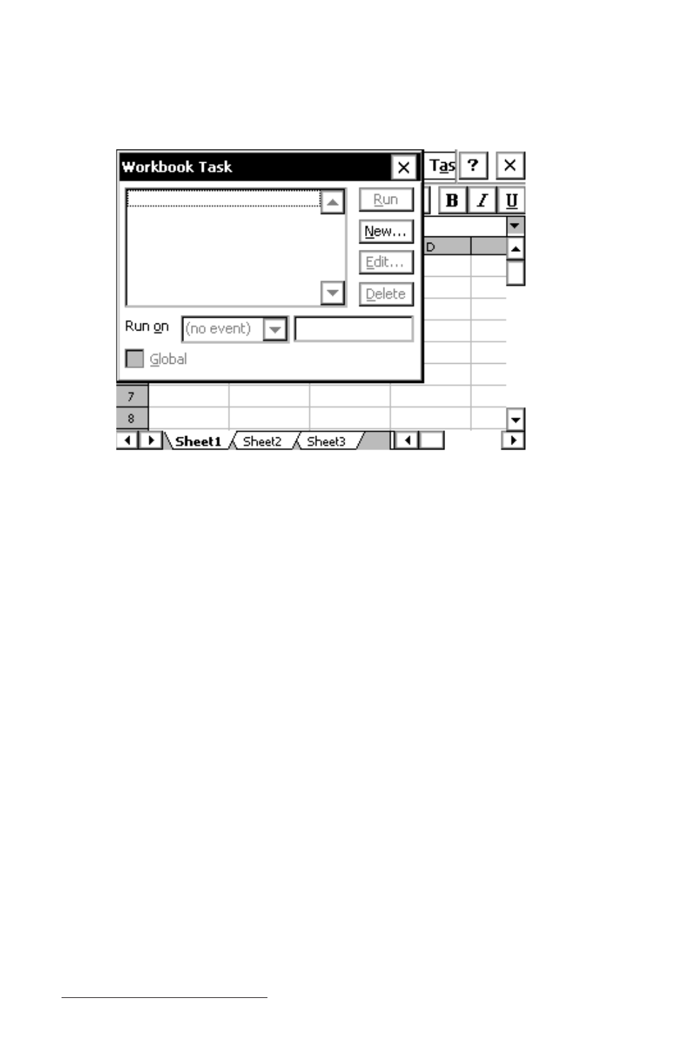 Task dialog box, Run on | Juniper Systems Allegro CE Manual User Manual | Page 190 / 292