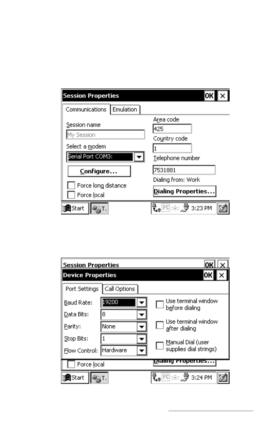 Adjusting the properties | Juniper Systems Allegro CE Manual User Manual | Page 207 / 292