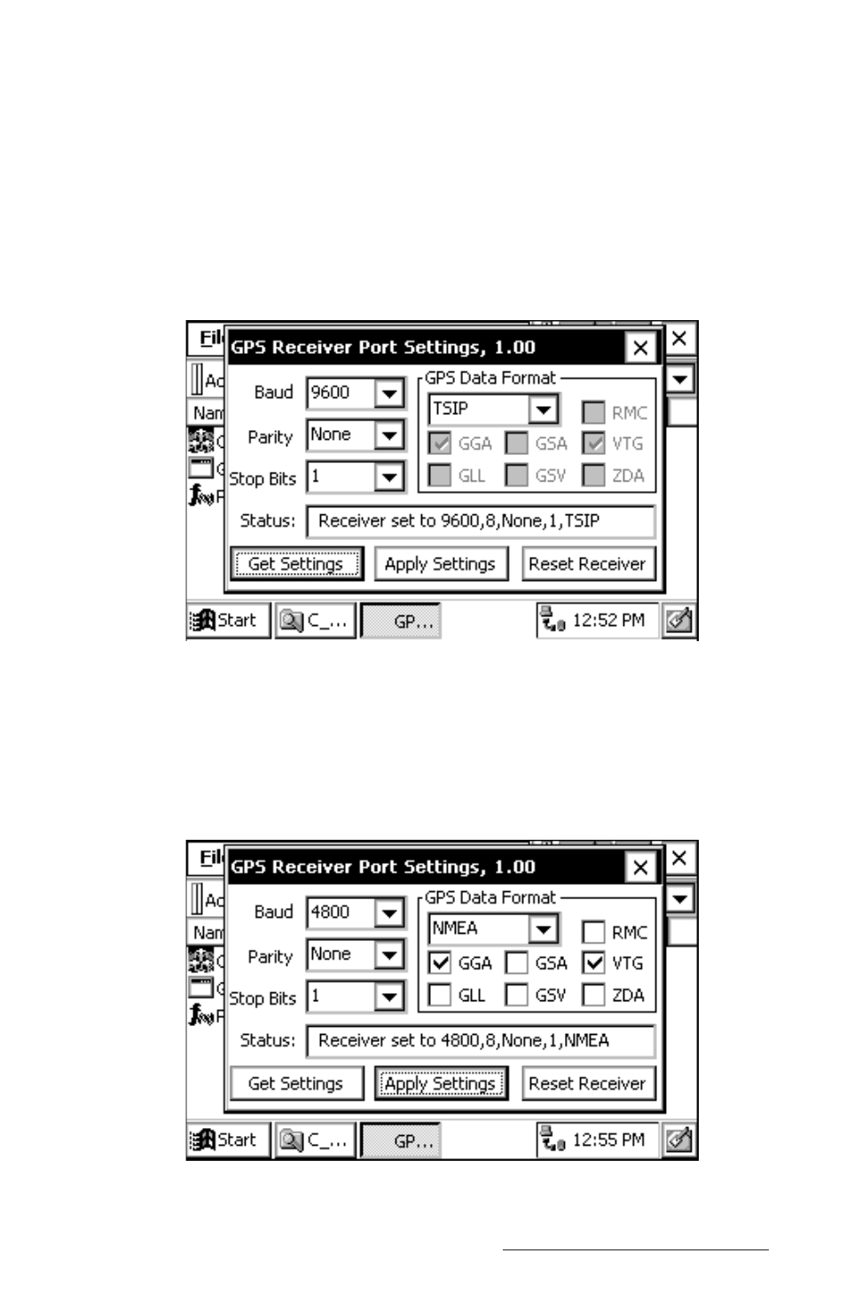 Gps data formats, Tsip format, Nmea format | Juniper Systems Allegro CE Manual User Manual | Page 245 / 292