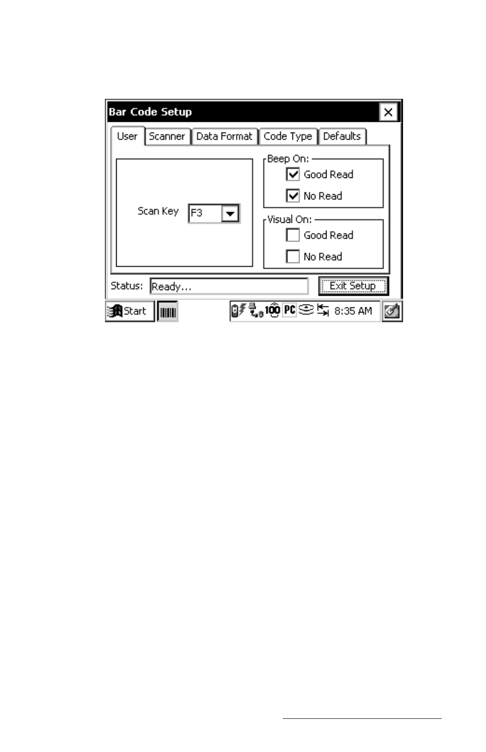 Scan key selection | Juniper Systems Allegro CE Manual User Manual | Page 253 / 292