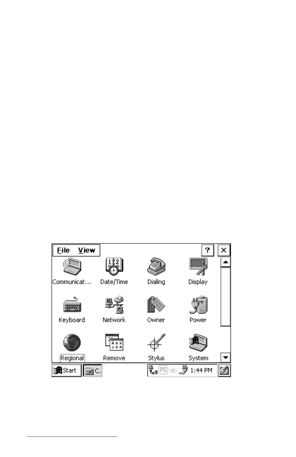 On-line help, Control panel, Windows ce 3.0 control panel | Control panel -10 windows ce 3.0 control panel -10 | Juniper Systems Allegro CE Manual User Manual | Page 70 / 292