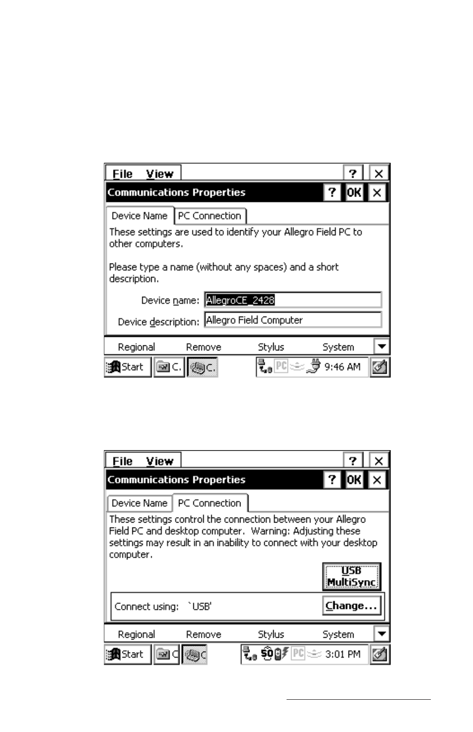 Communications | Juniper Systems Allegro CE Manual User Manual | Page 71 / 292