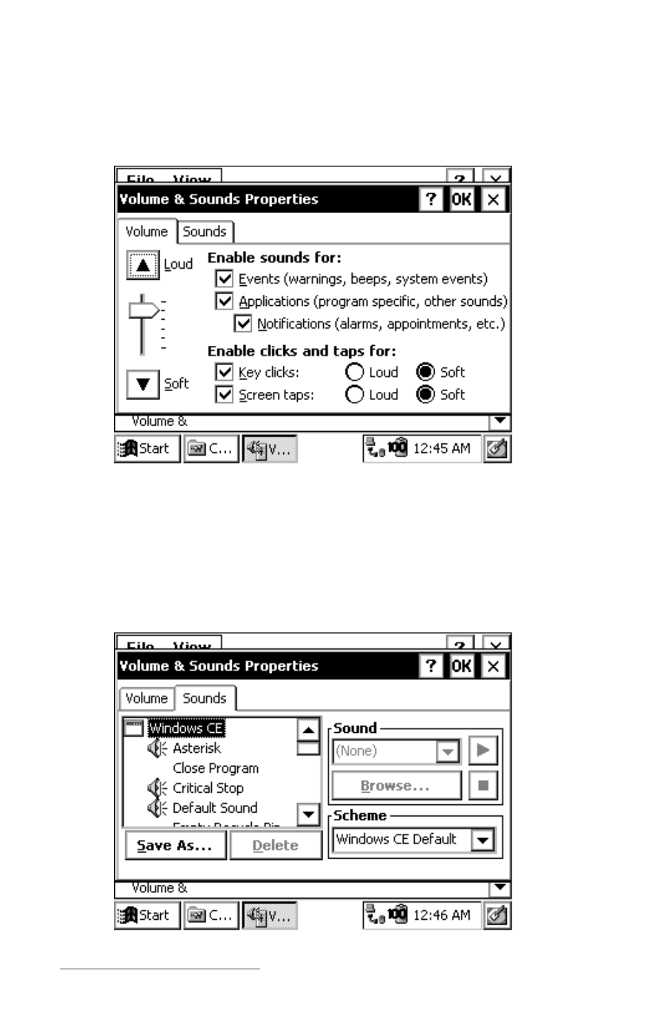 Volume and sounds | Juniper Systems Allegro CE Manual User Manual | Page 84 / 292