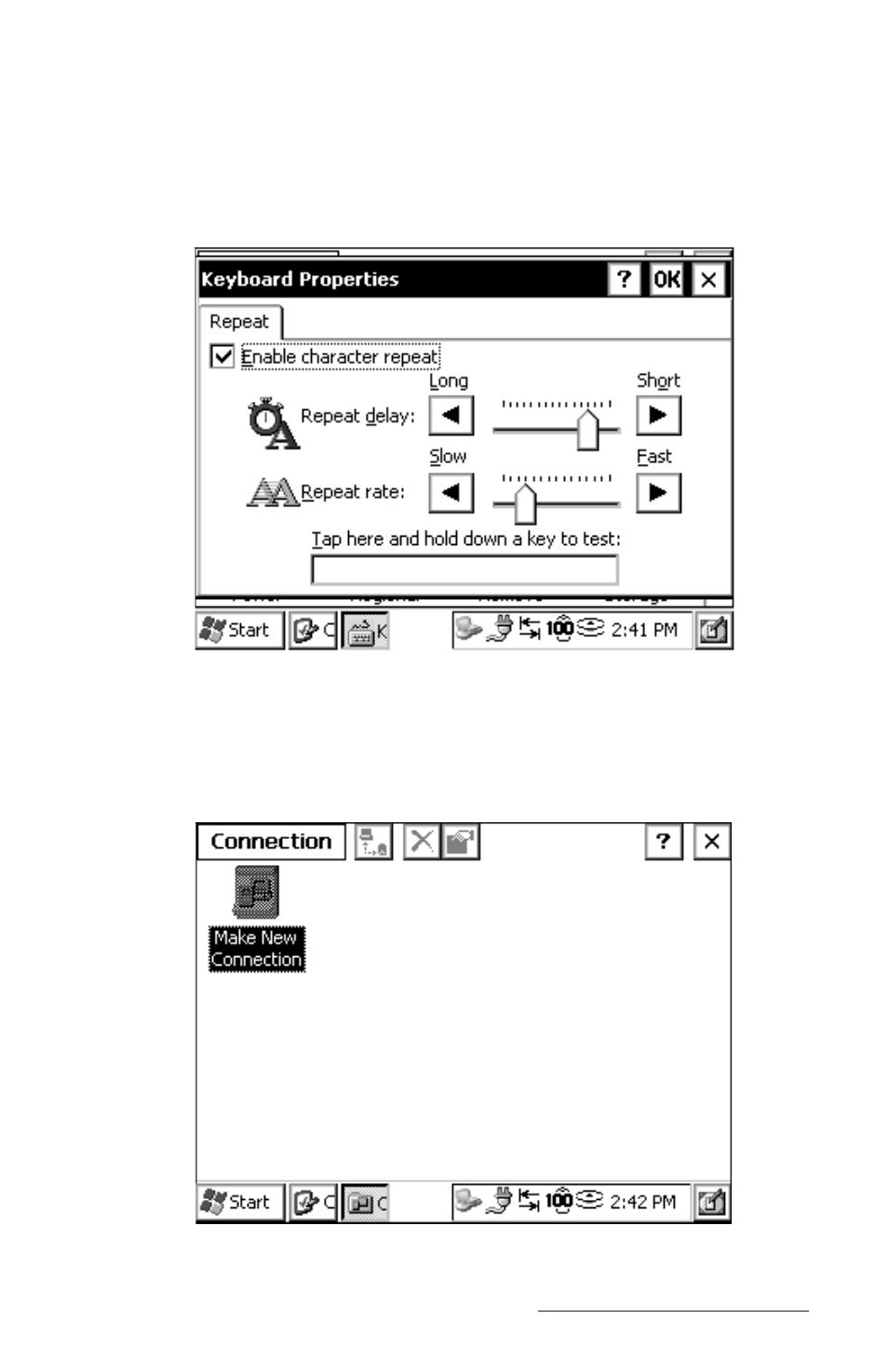 Keyboard, Network and dial-up connections | Juniper Systems Allegro CE Manual User Manual | Page 91 / 292