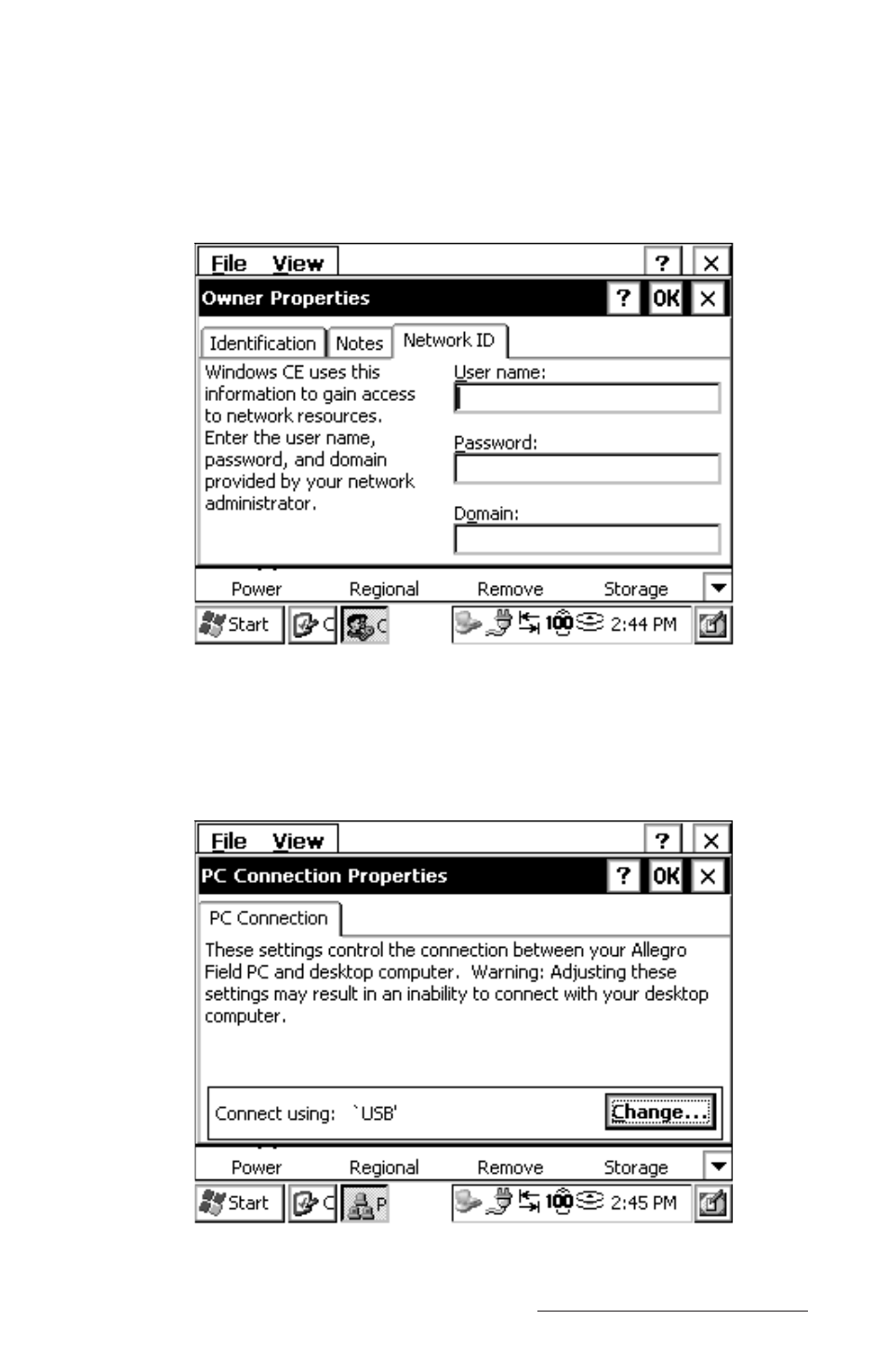 Pc connection | Juniper Systems Allegro CE Manual User Manual | Page 93 / 292