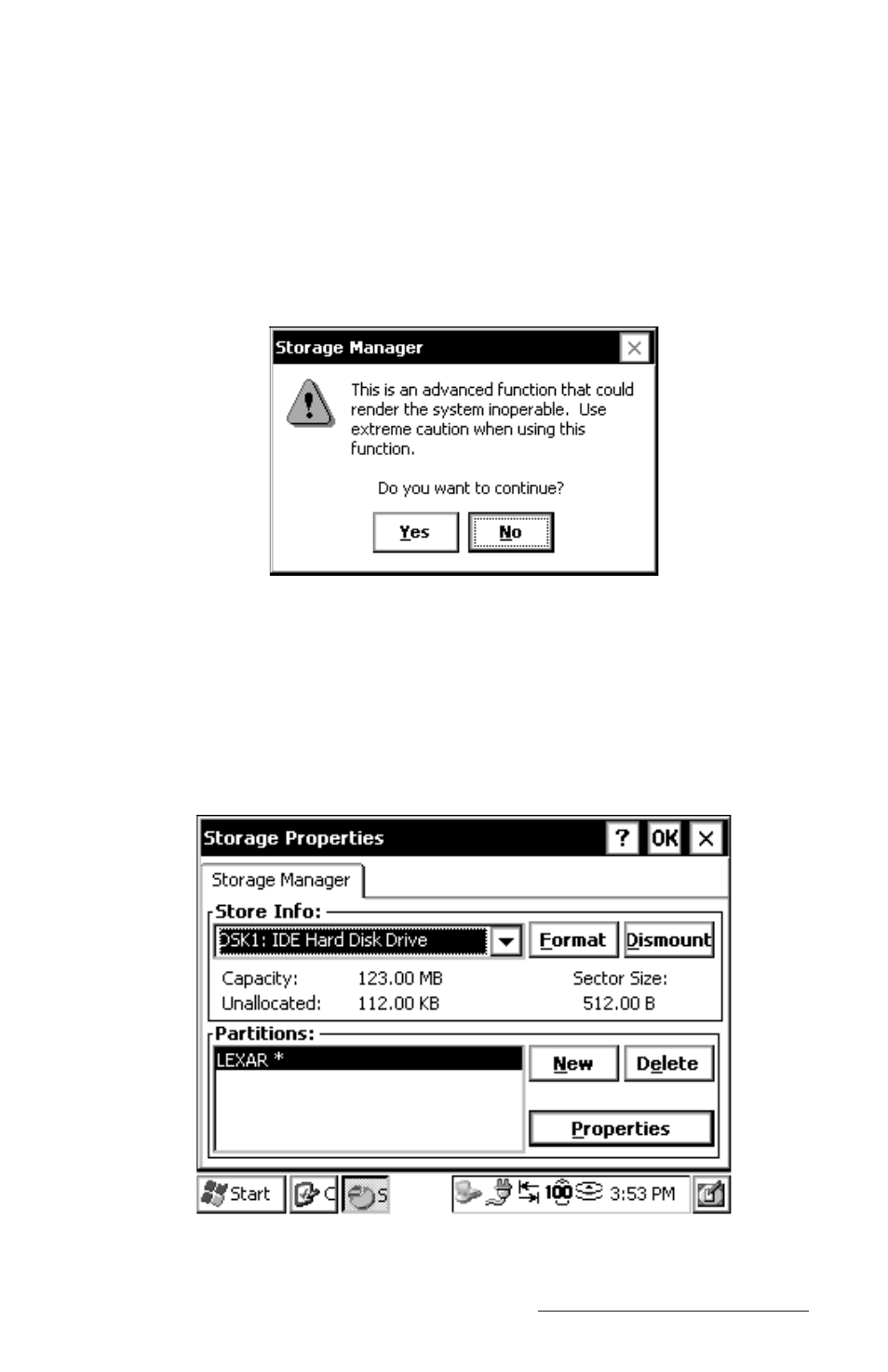 Storage manager | Juniper Systems Allegro CE Manual User Manual | Page 97 / 292