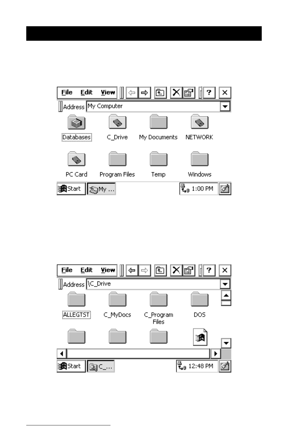 Storing files and programs | Juniper Systems Allegro DOS Manual User Manual | Page 120 / 274