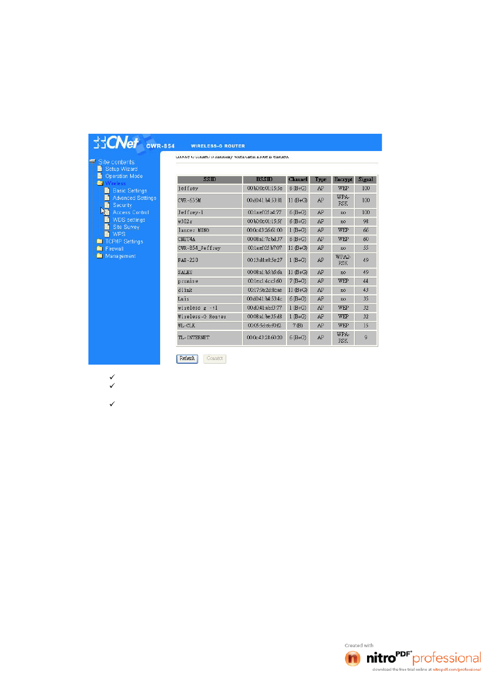 6 site survey | CNET CWR-854 User Manual | Page 35 / 70