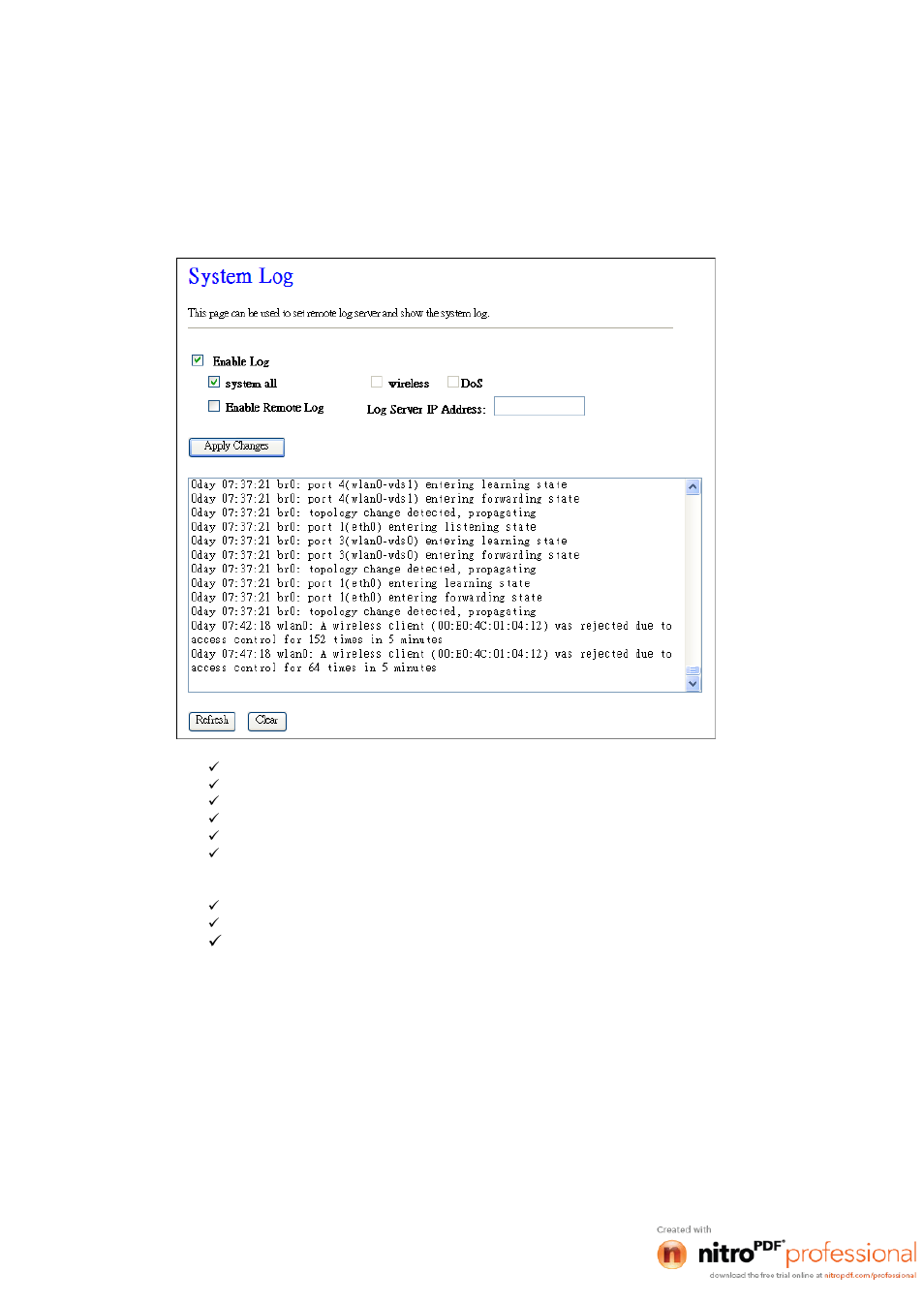 6 event log | CNET CWR-854 User Manual | Page 58 / 70