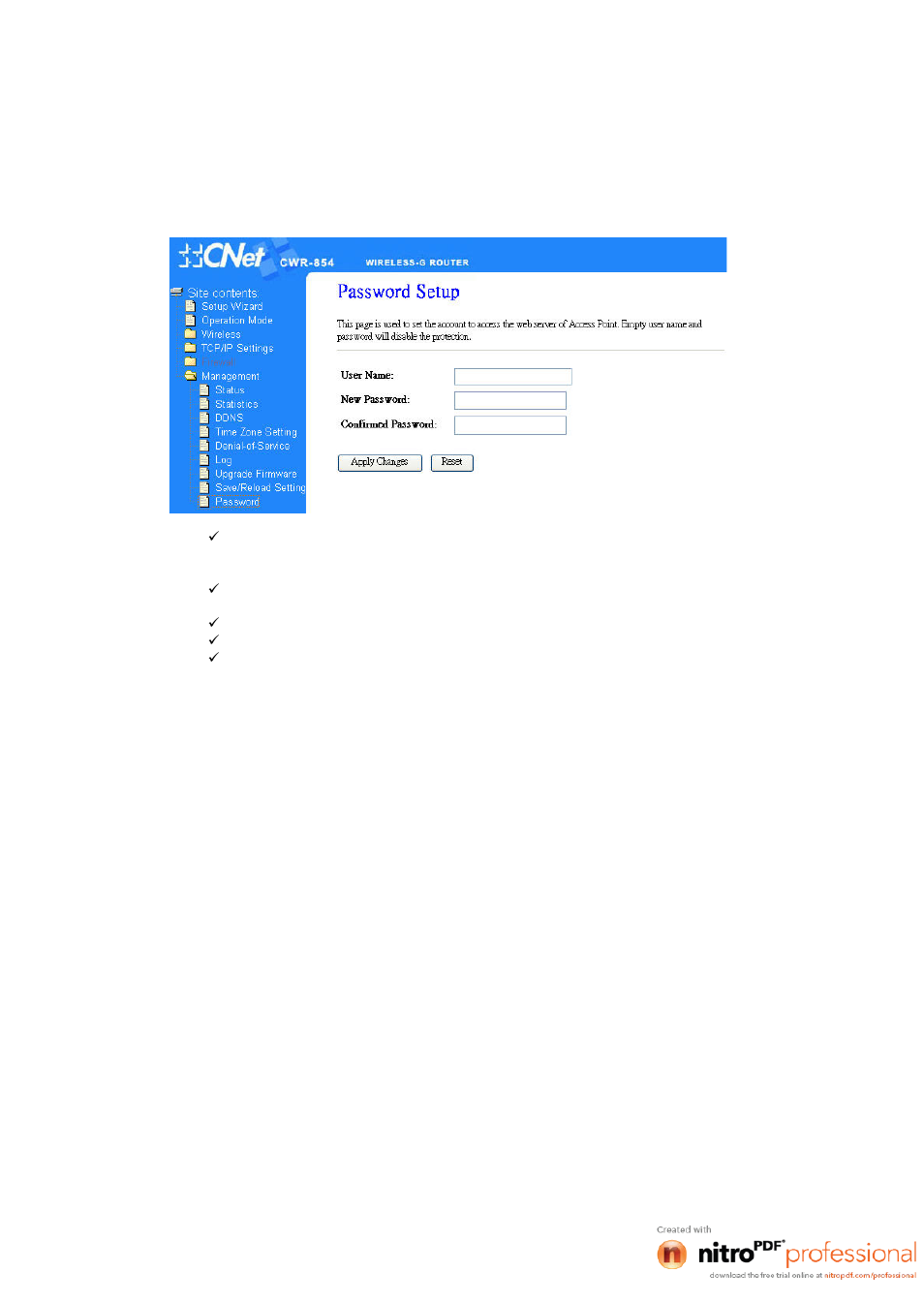 9 password | CNET CWR-854 User Manual | Page 61 / 70