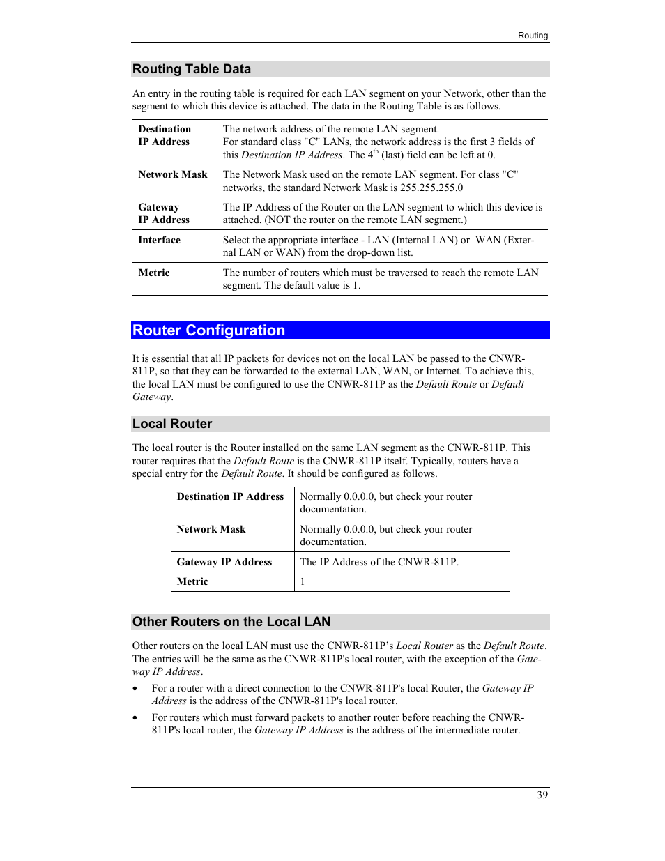 Router configuration | CNET CNWR-811P User Manual | Page 42 / 68