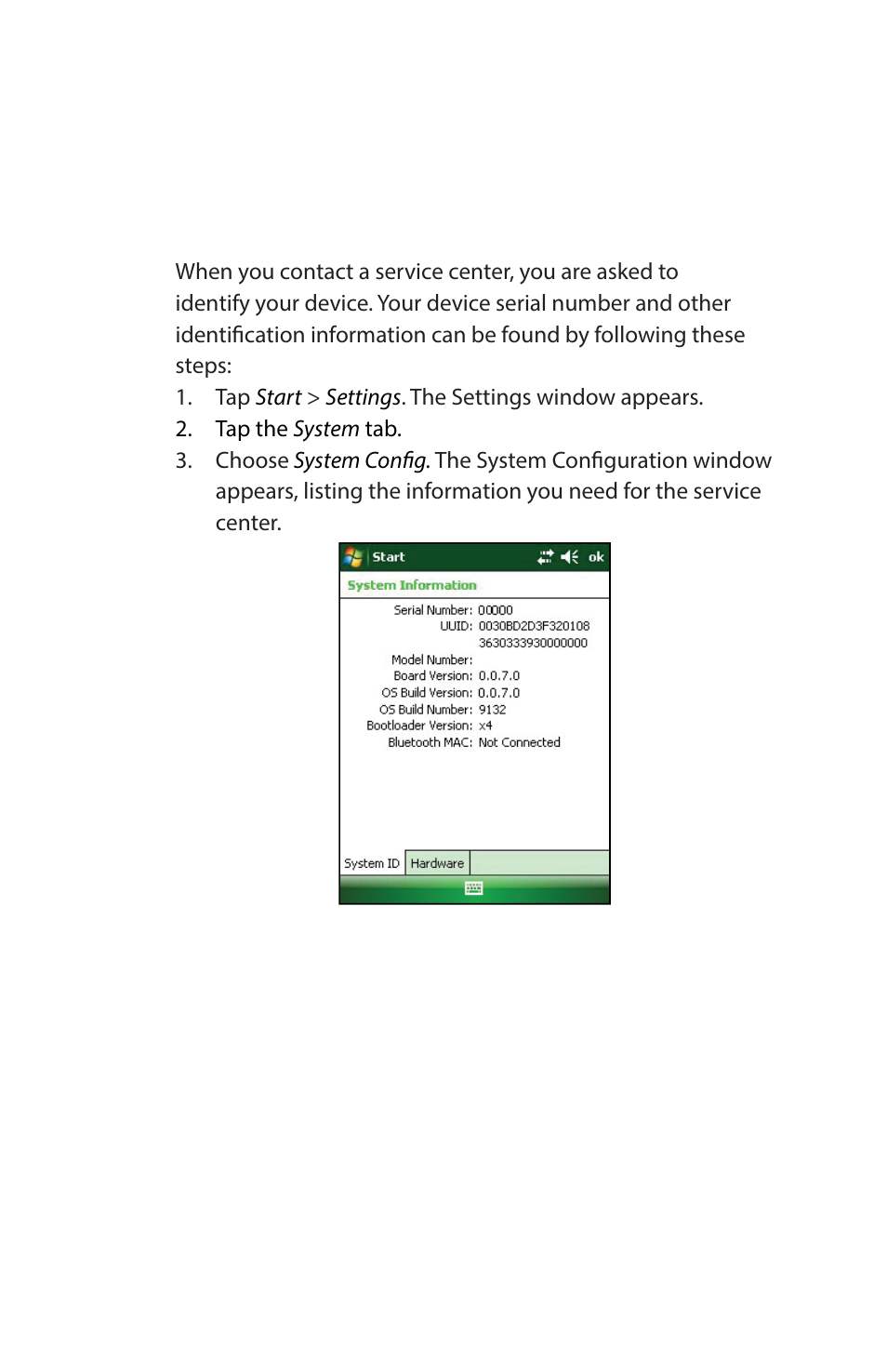 Preparing for a service center call | Juniper Systems Archer Reference Guide User Manual | Page 106 / 153