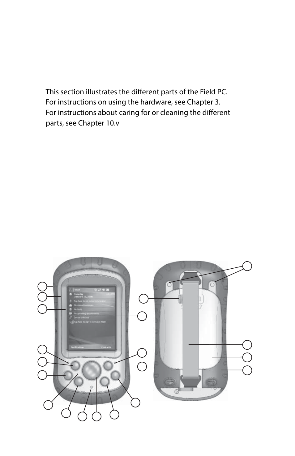 The anatomy of the field pc | Juniper Systems Archer Reference Guide User Manual | Page 11 / 153