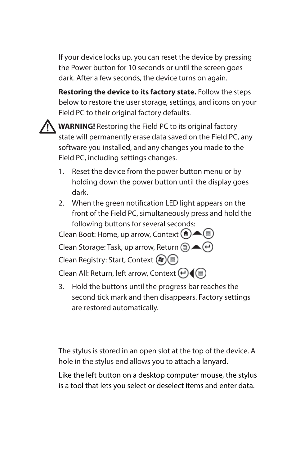 Using the stylus | Juniper Systems Archer Reference Guide User Manual | Page 26 / 153