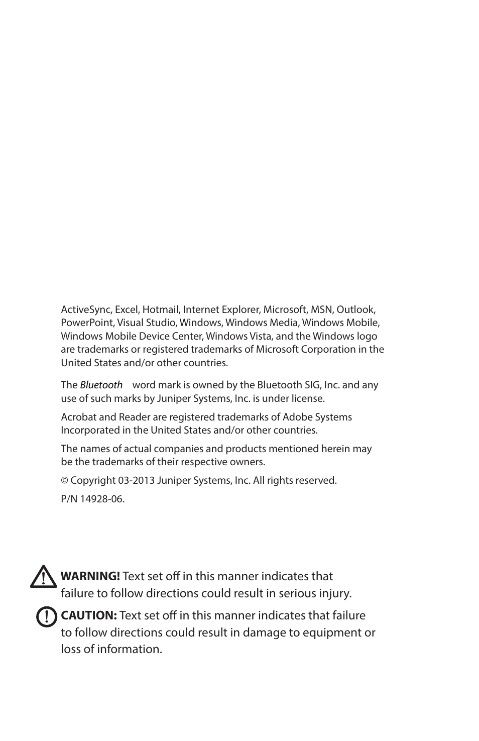 Juniper Systems Archer Reference Guide User Manual | Page 3 / 153
