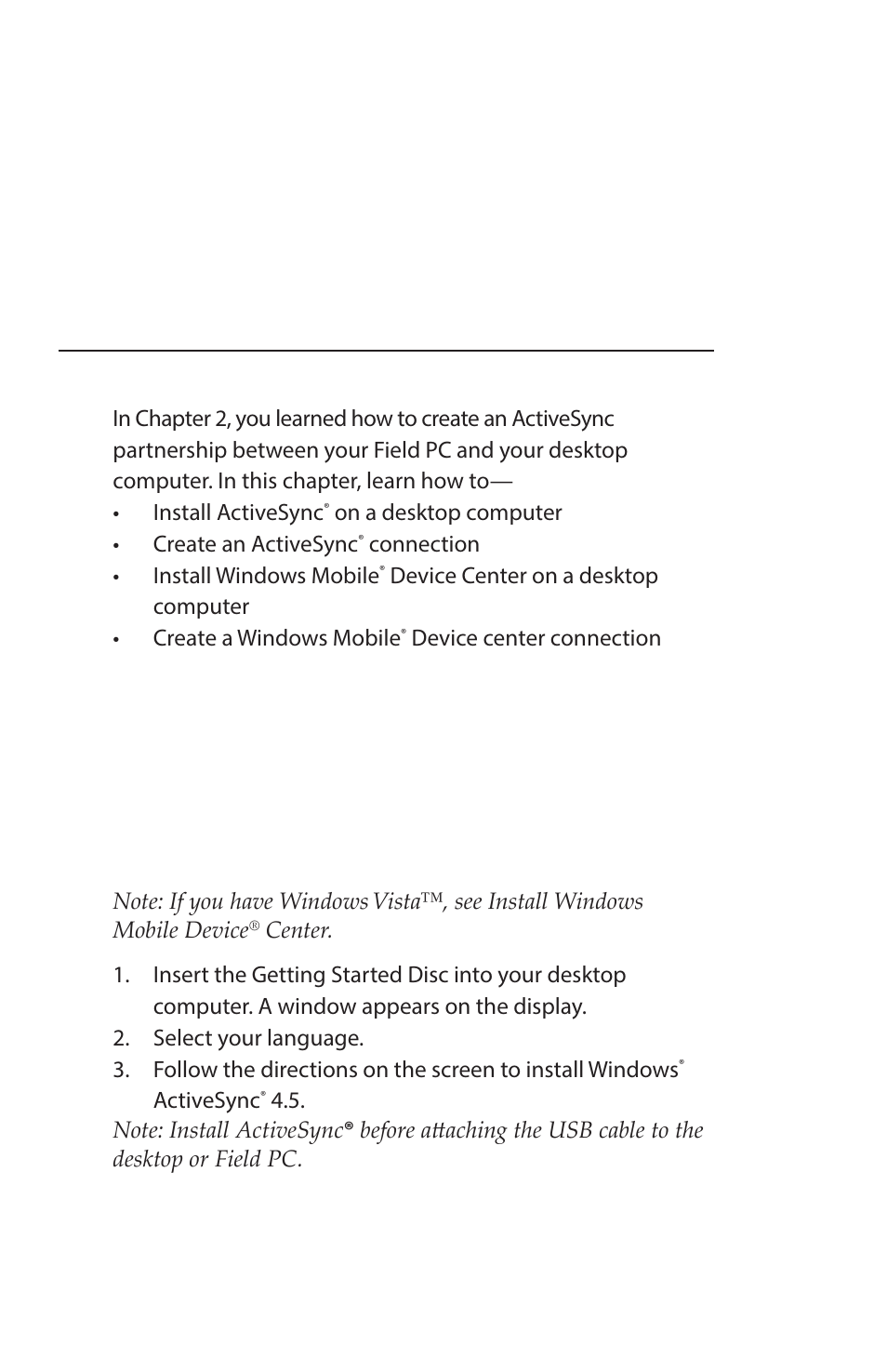 Communicating with a desktop computer, Install activesync, On a desktop computer (windows | 2000 and windows, Chapter 6 | Juniper Systems Archer Reference Guide User Manual | Page 57 / 153