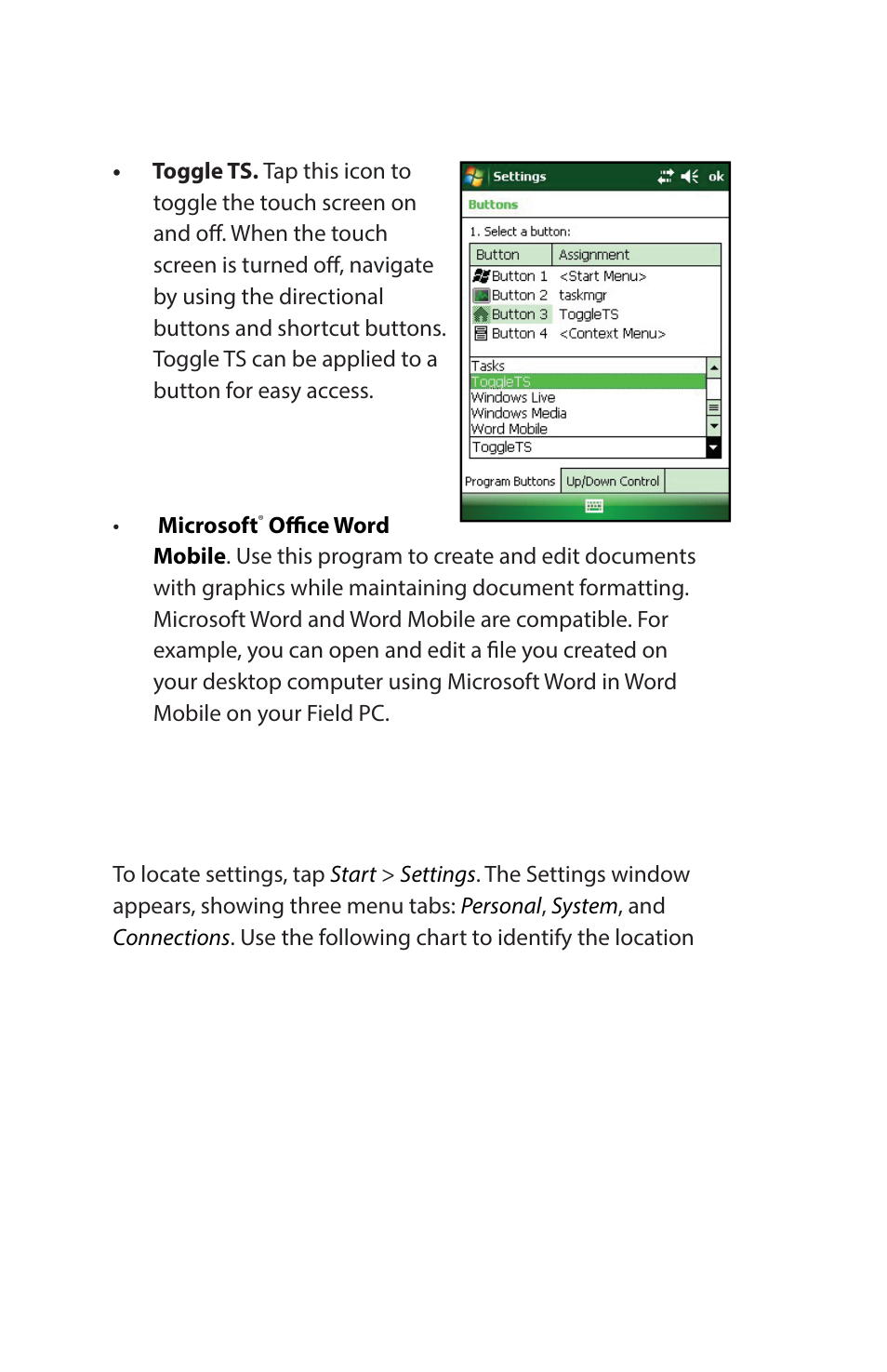 Finding settings | Juniper Systems Archer Reference Guide User Manual | Page 65 / 153