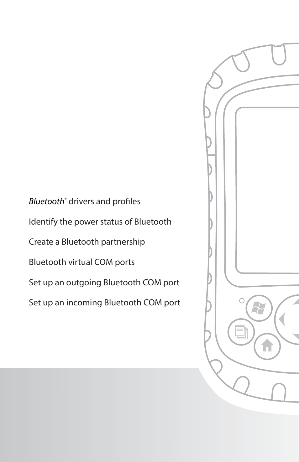 Using the integrated bluetooth, Option | Juniper Systems Archer Reference Guide User Manual | Page 68 / 153