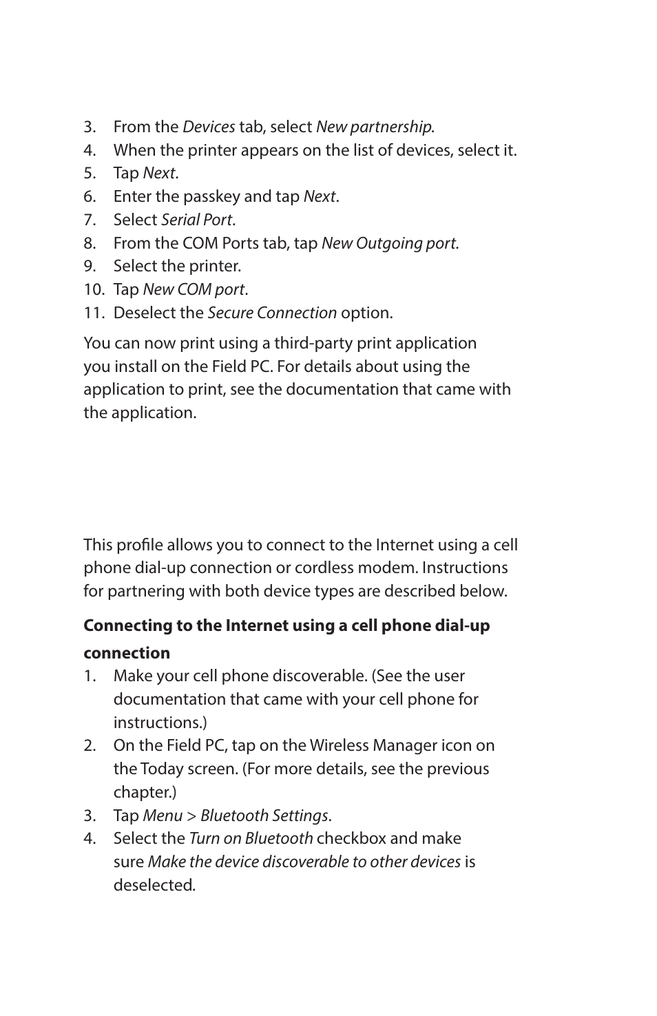 Dial-up networking (dun) profi le | Juniper Systems Archer Reference Guide User Manual | Page 85 / 153