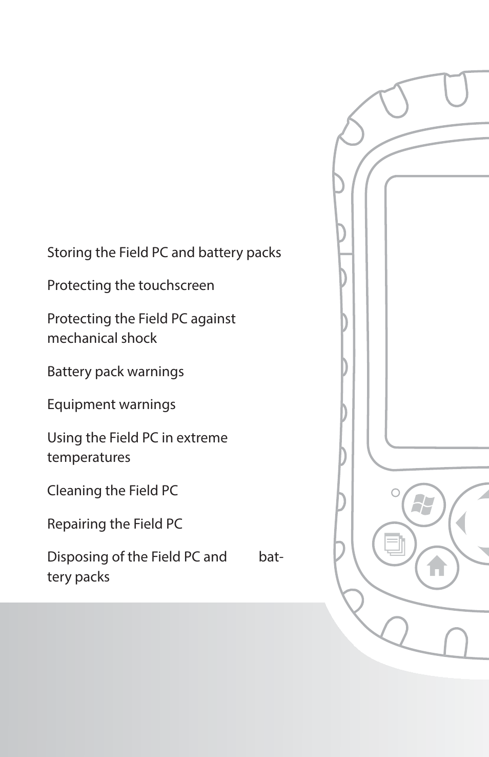 Caring for your field pc | Juniper Systems Archer Reference Guide User Manual | Page 92 / 153