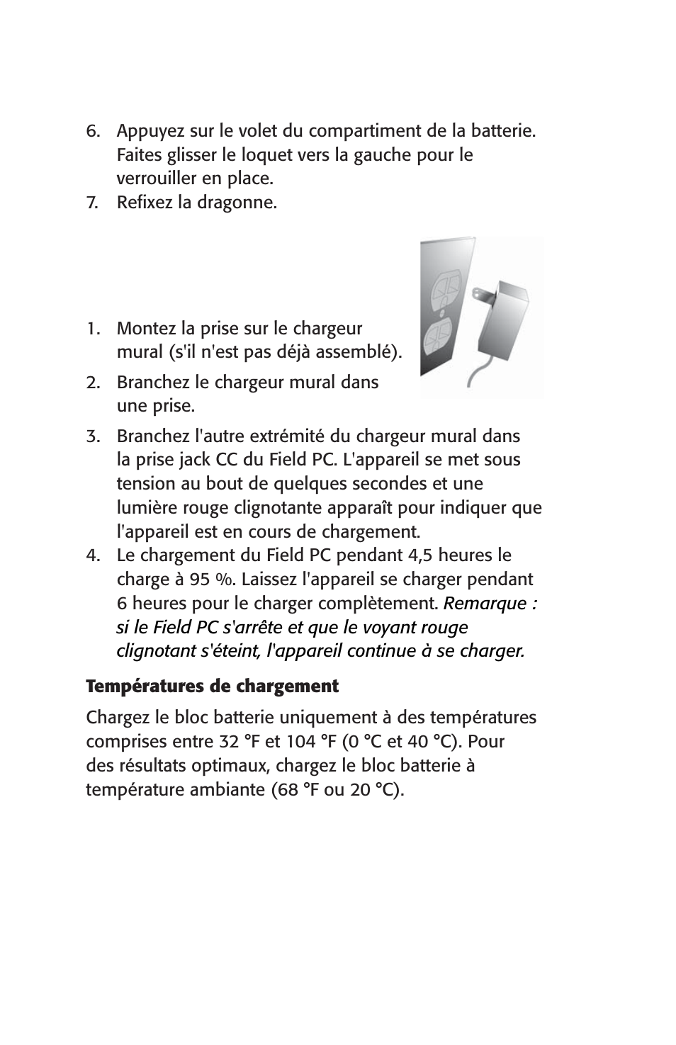 Étape 2 : charger le bloc batterie | Juniper Systems Archer User Manual User Manual | Page 138 / 384