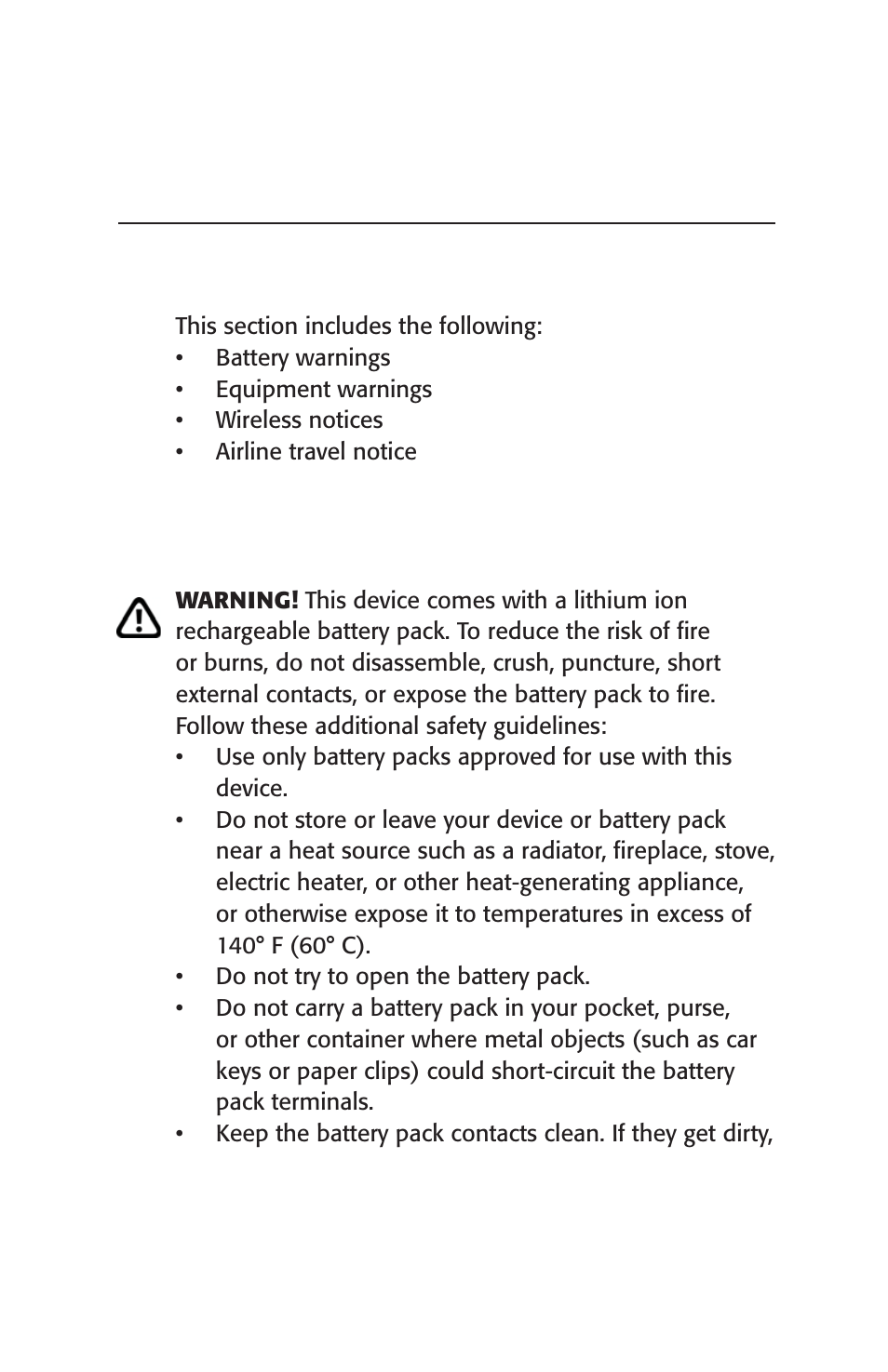 Safety warnings, Battery warnings, Chapter 3 | Juniper Systems Archer User Manual User Manual | Page 15 / 384