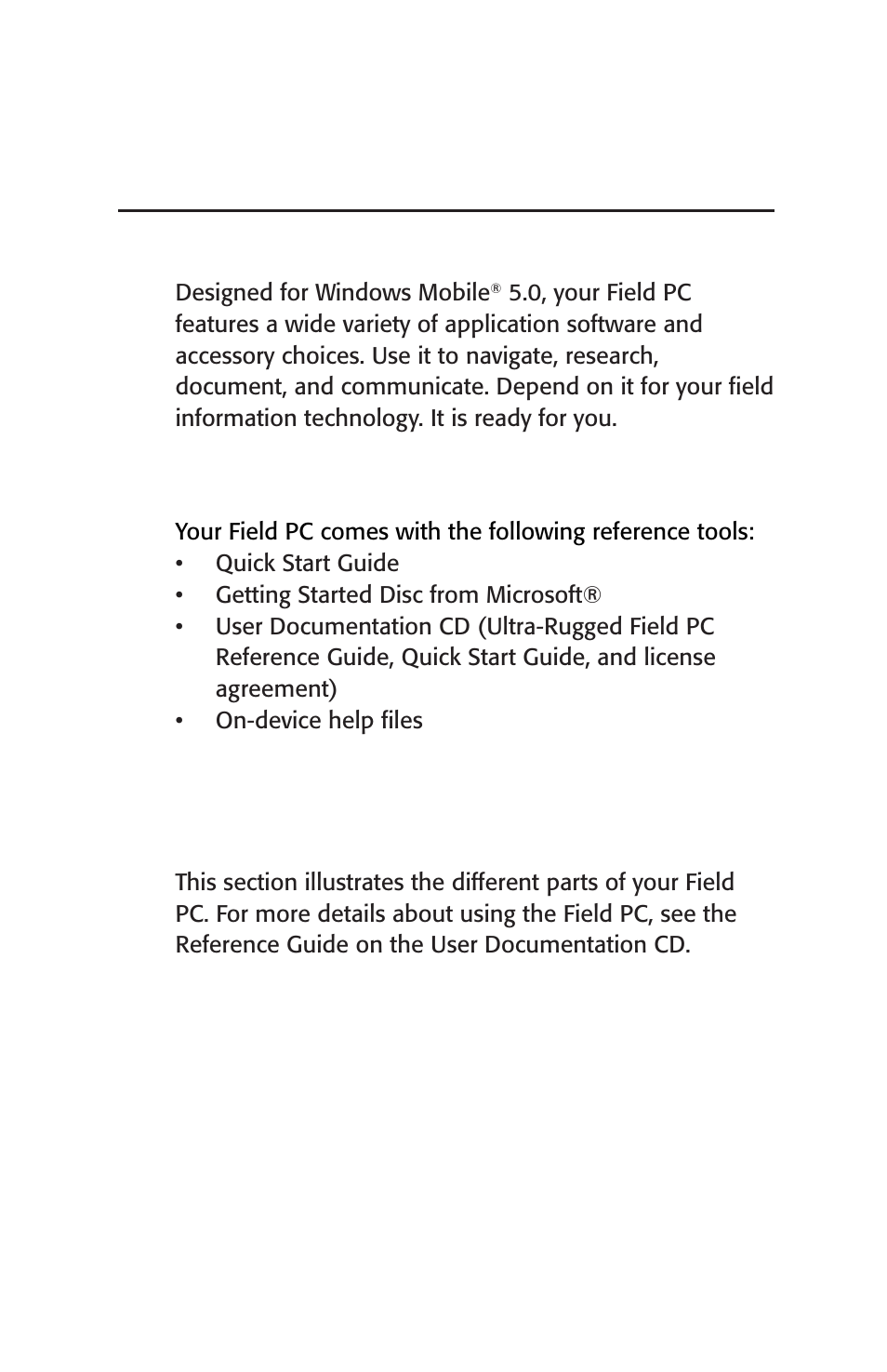 Introduction, Using the documentation, The anatomy of the field pc | Chapter 1 | Juniper Systems Archer User Manual User Manual | Page 5 / 384