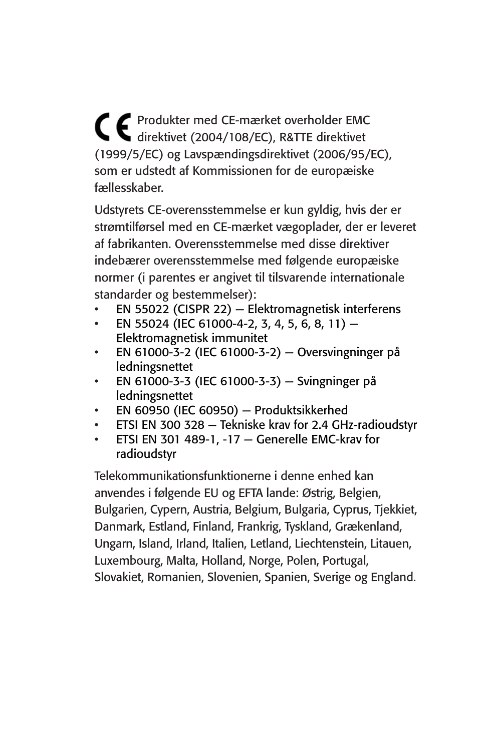 Ce-mærkning | Juniper Systems Archer User Manual User Manual | Page 59 / 384