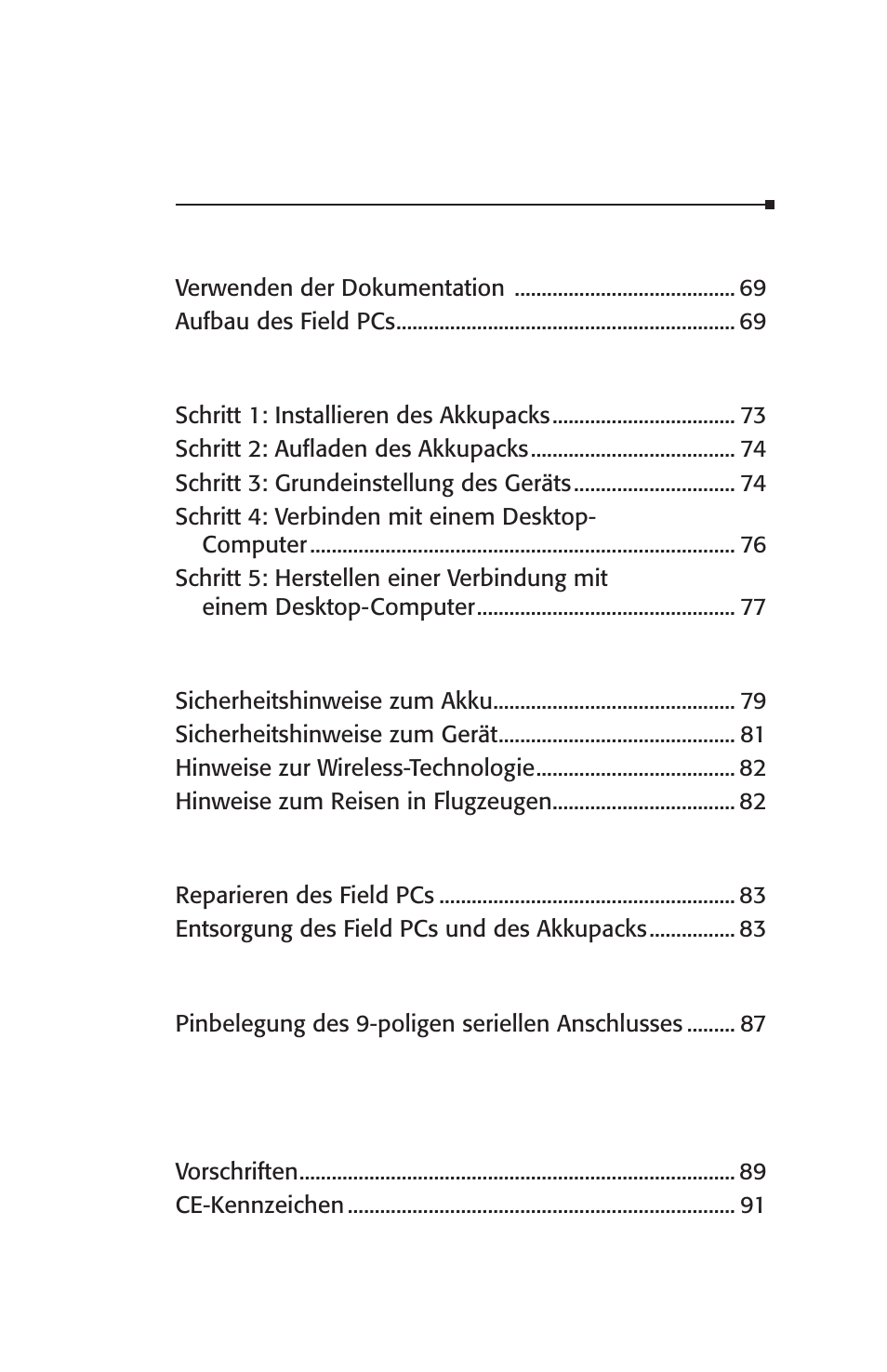 Inhalt | Juniper Systems Archer User Manual User Manual | Page 67 / 384