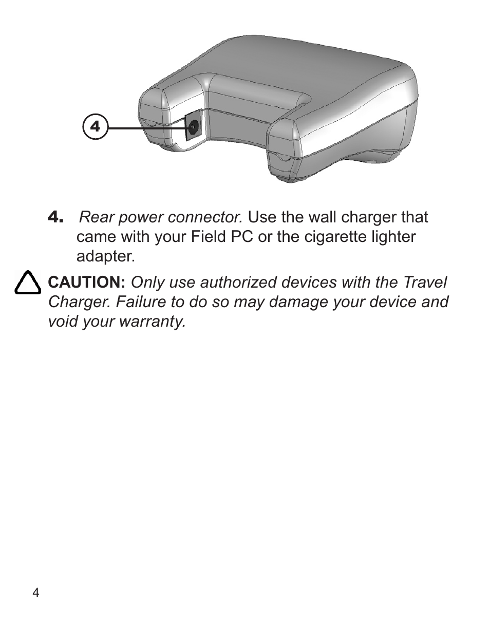 Juniper Systems Travel Charger for the Ultra-Rugged Field PC User Manual | Page 4 / 8