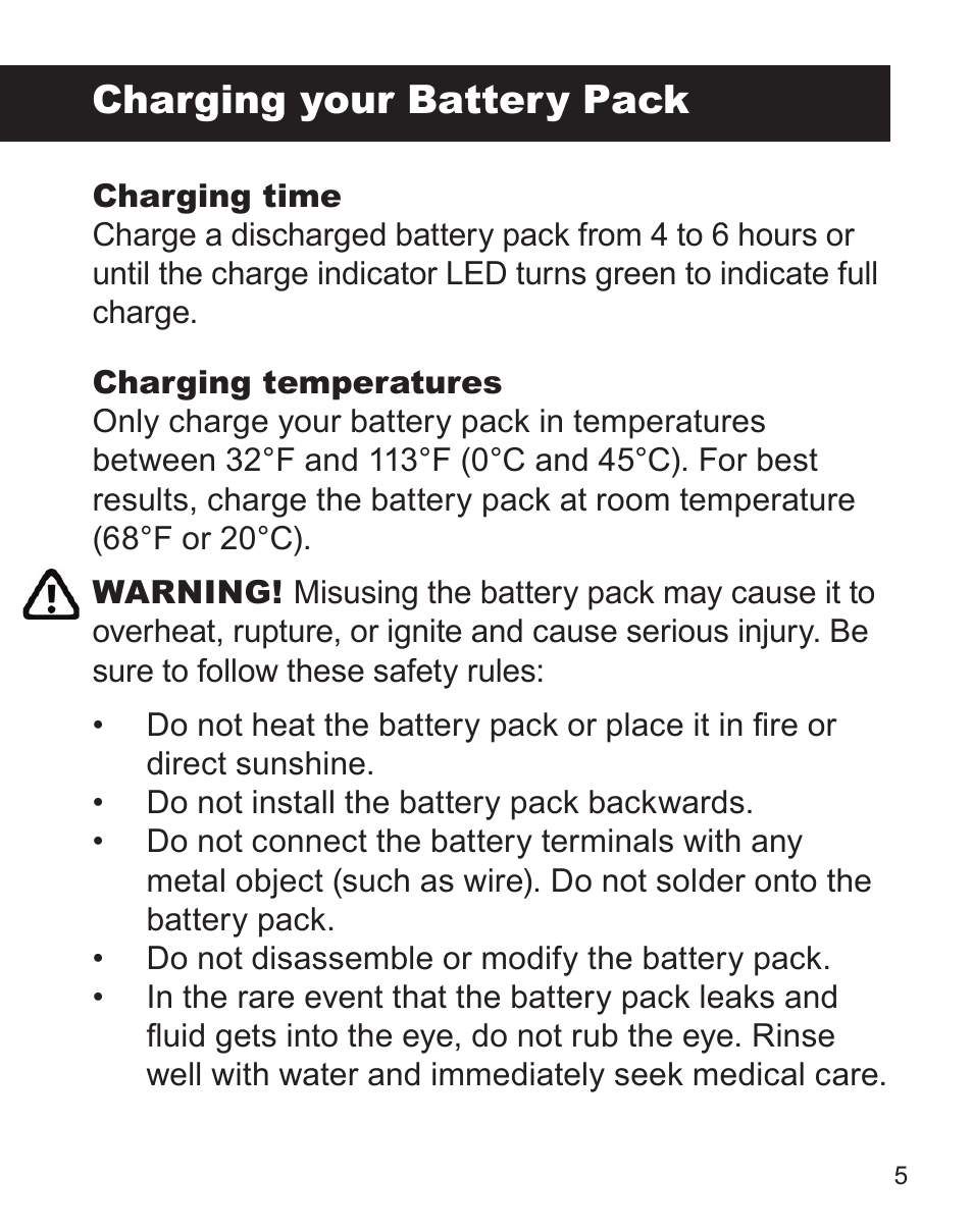 Charging your battery pack | Juniper Systems Travel Charger for the Ultra-Rugged Field PC User Manual | Page 5 / 8