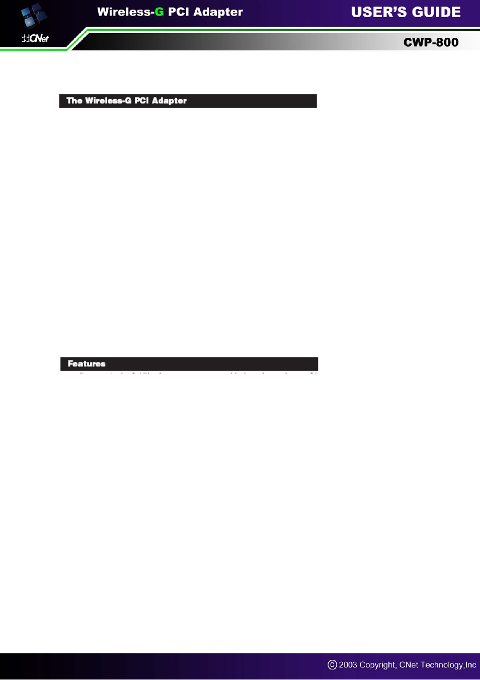 Chapter 1: introduction | CNET CWP-800 User Manual | Page 3 / 23