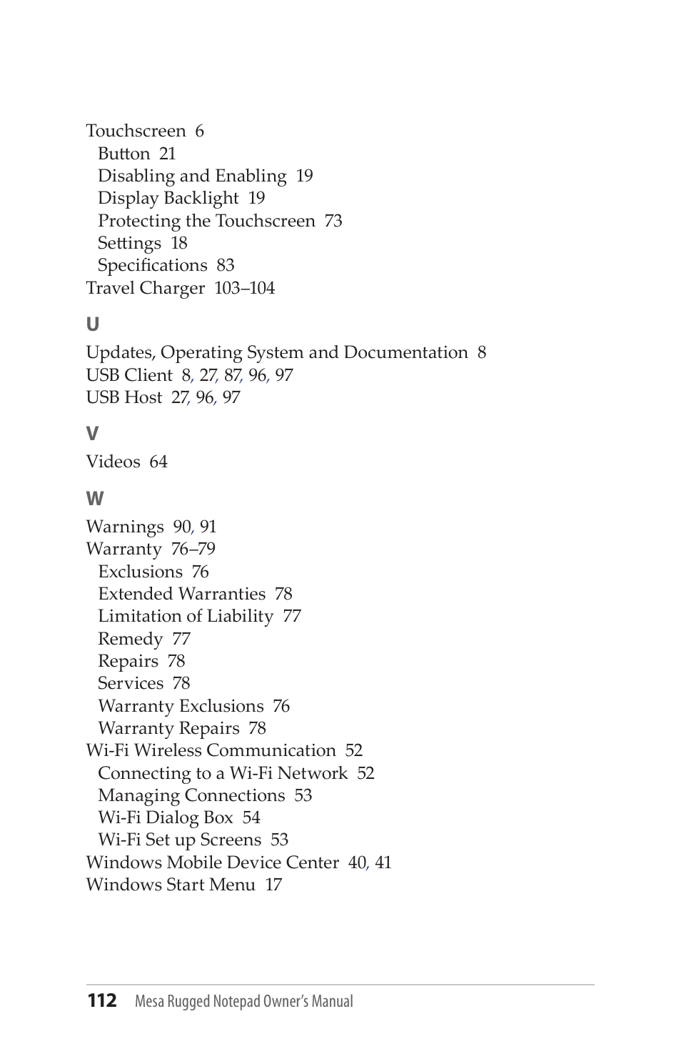 Juniper Systems Mesa User Guide User Manual | Page 112 / 112