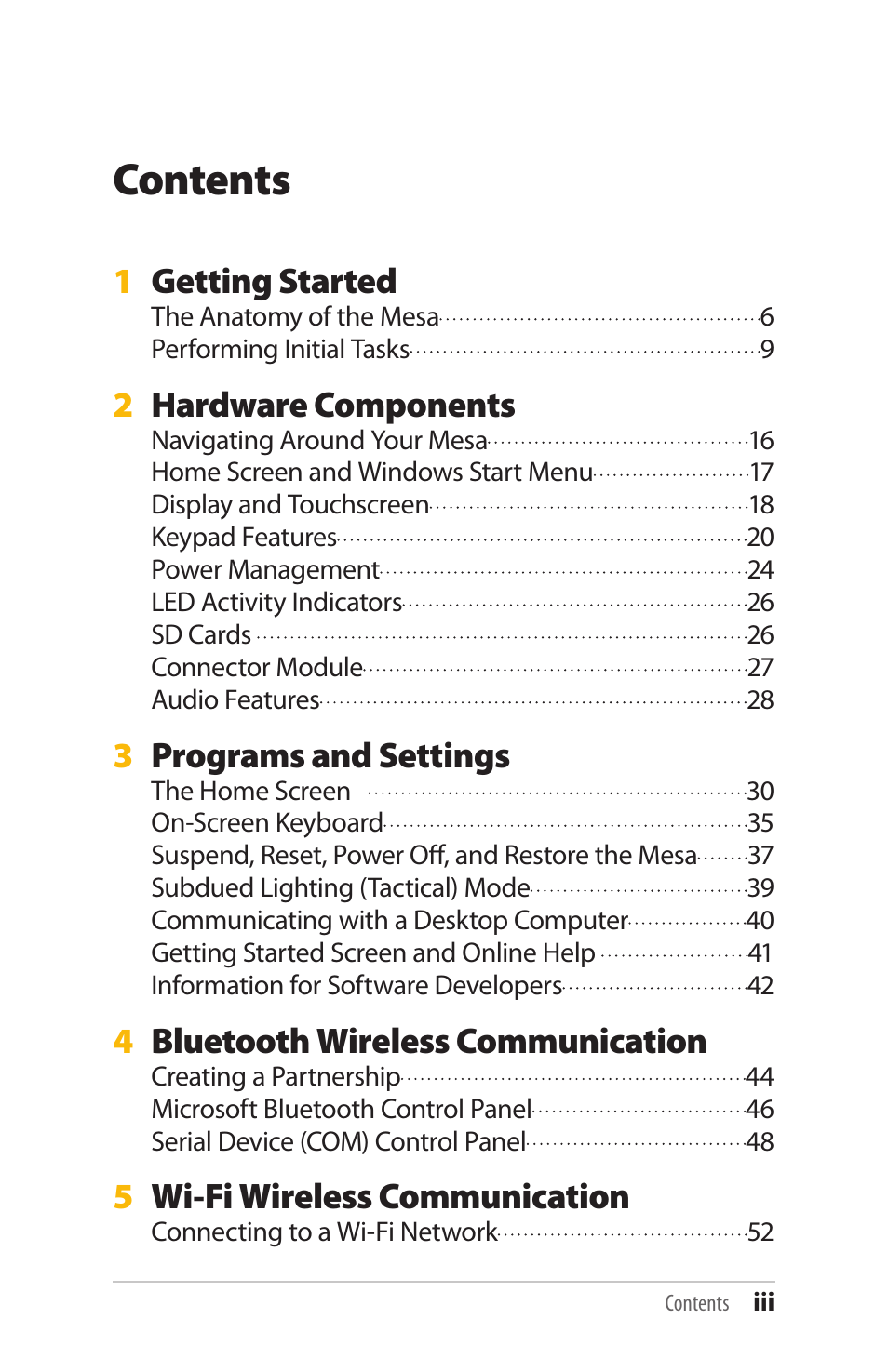 Juniper Systems Mesa User Guide User Manual | Page 3 / 112