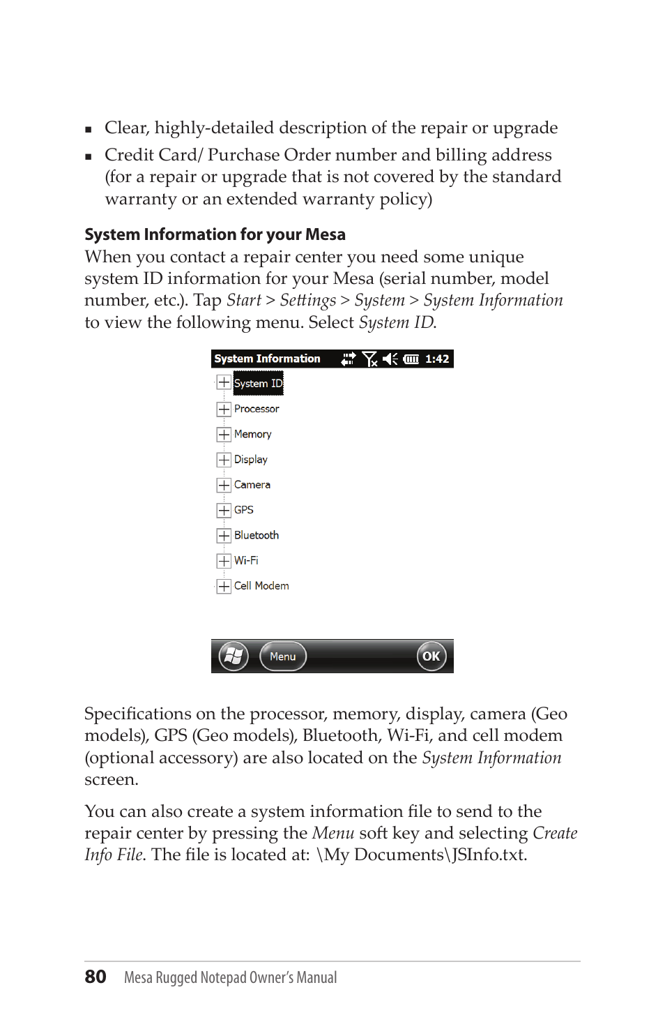 Juniper Systems Mesa User Guide User Manual | Page 80 / 112