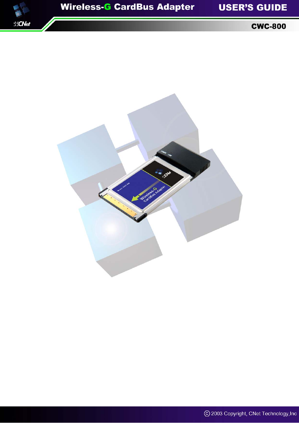 CNET Wireless-G CardBus Adapter CWC-800 User Manual | 22 pages