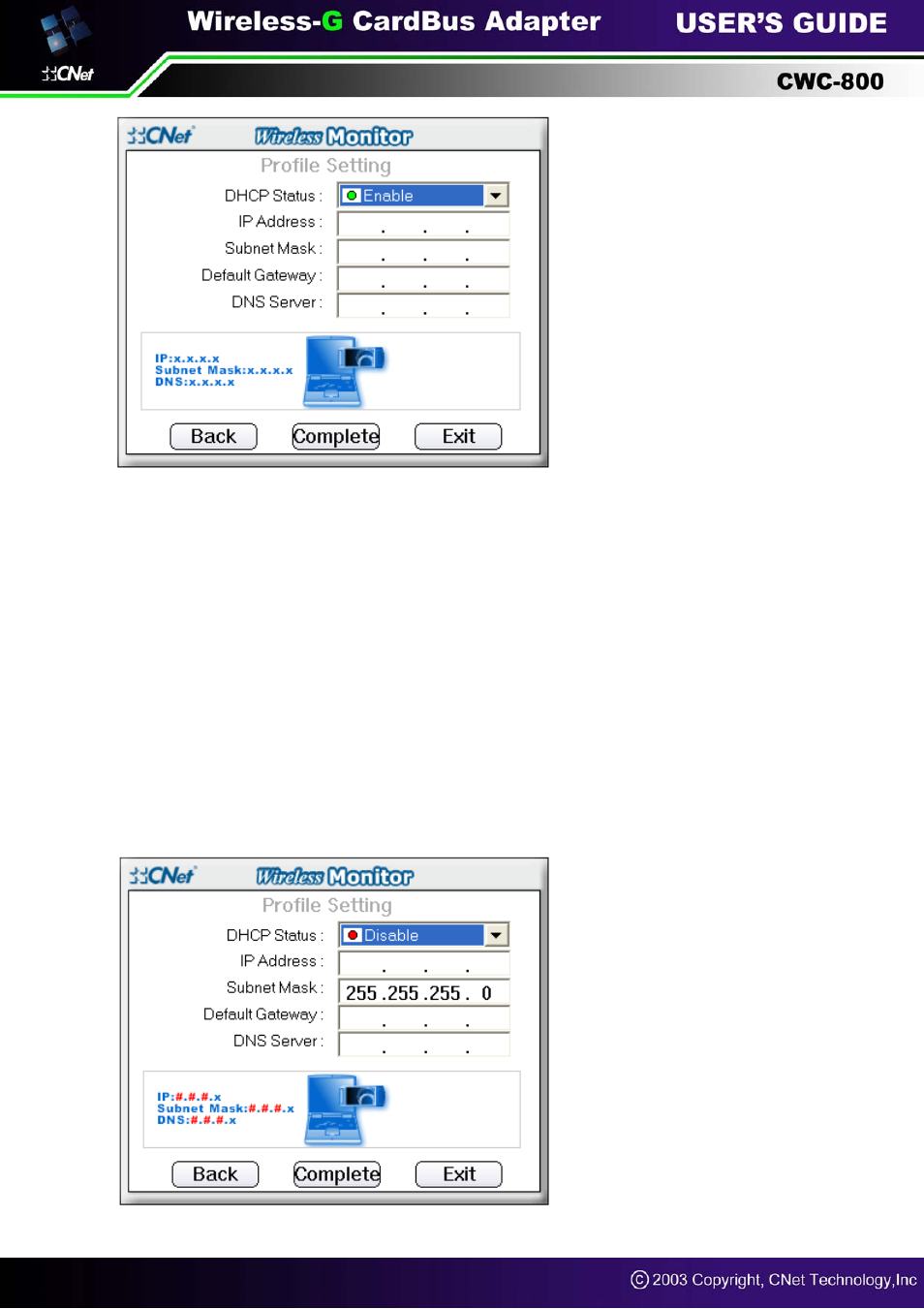 CNET Wireless-G CardBus Adapter CWC-800 User Manual | Page 20 / 22