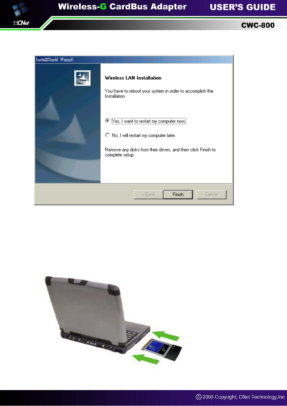 CNET Wireless-G CardBus Adapter CWC-800 User Manual | Page 9 / 22