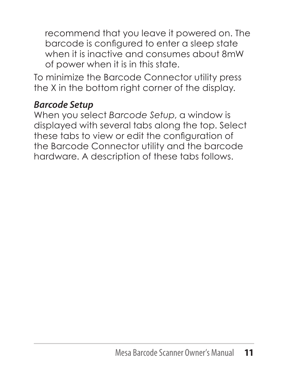 Juniper Systems Mesa with Barcode Scanner User Manual | Page 11 / 36