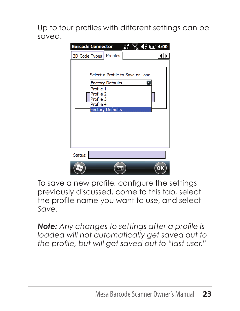 Juniper Systems Mesa with Barcode Scanner User Manual | Page 23 / 36