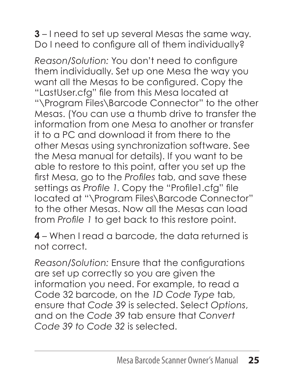 Juniper Systems Mesa with Barcode Scanner User Manual | Page 25 / 36